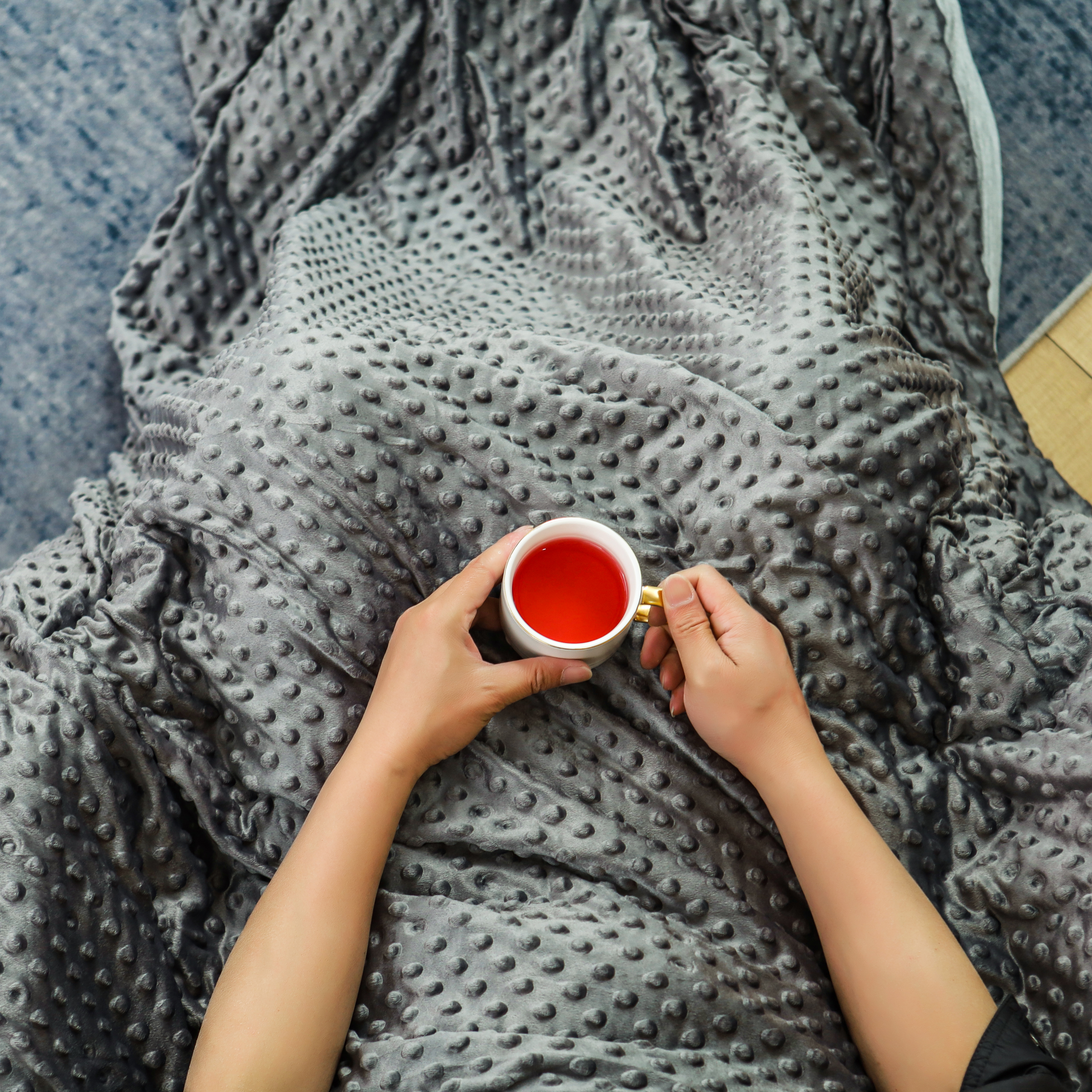 Weighted Blanket (60''x80'', 20lbs, Queen Size Dark Grey) for Adults, Soft Material with Premium Glass Bead, Machine Washable