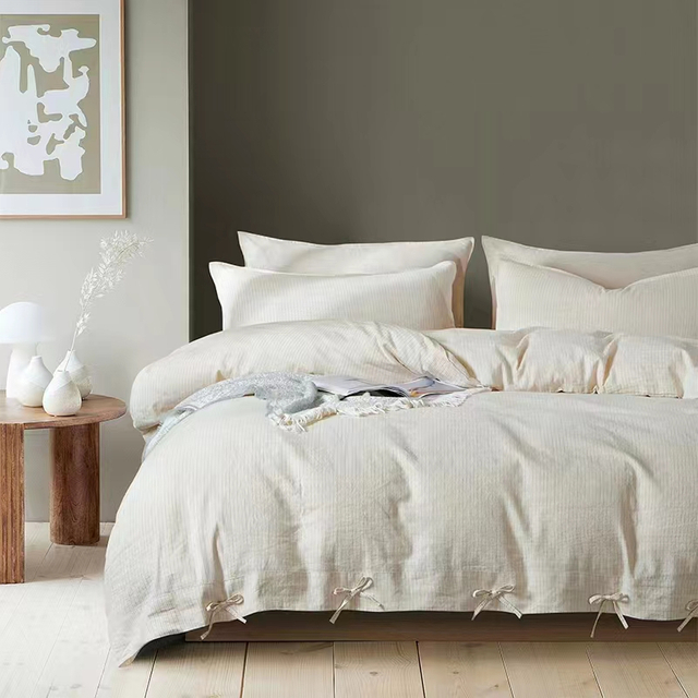 100% Linen Duvet Cover Sheet Sheets Comfort Bedding Set Wholesale Customized 