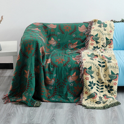 Cotton Blanket Sofa Cover Blanket for Four Seasons Soft And Comfortable Support OEM ODM