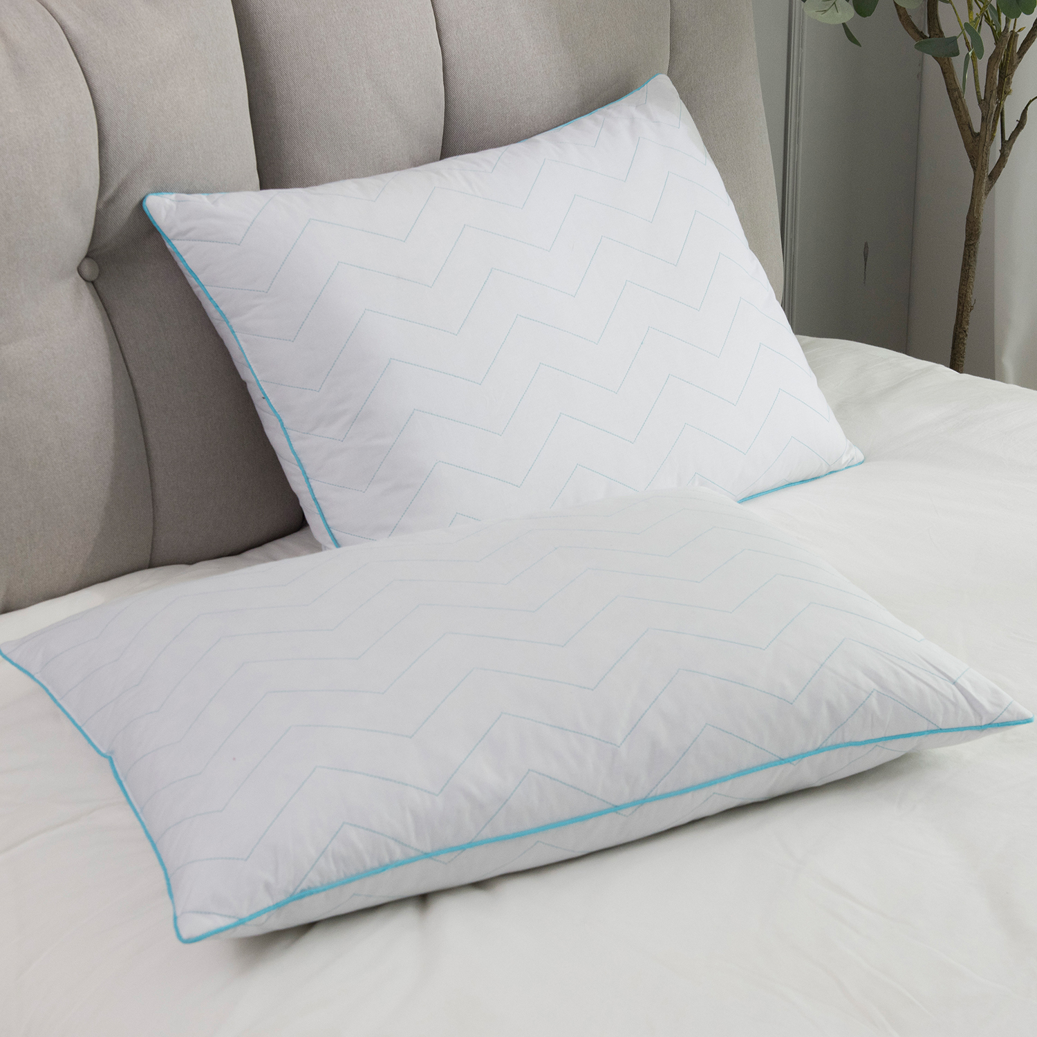 Pillow Custom OEM ODM Wrapping Red And Blue, Customizable Chemical Fiber Filling