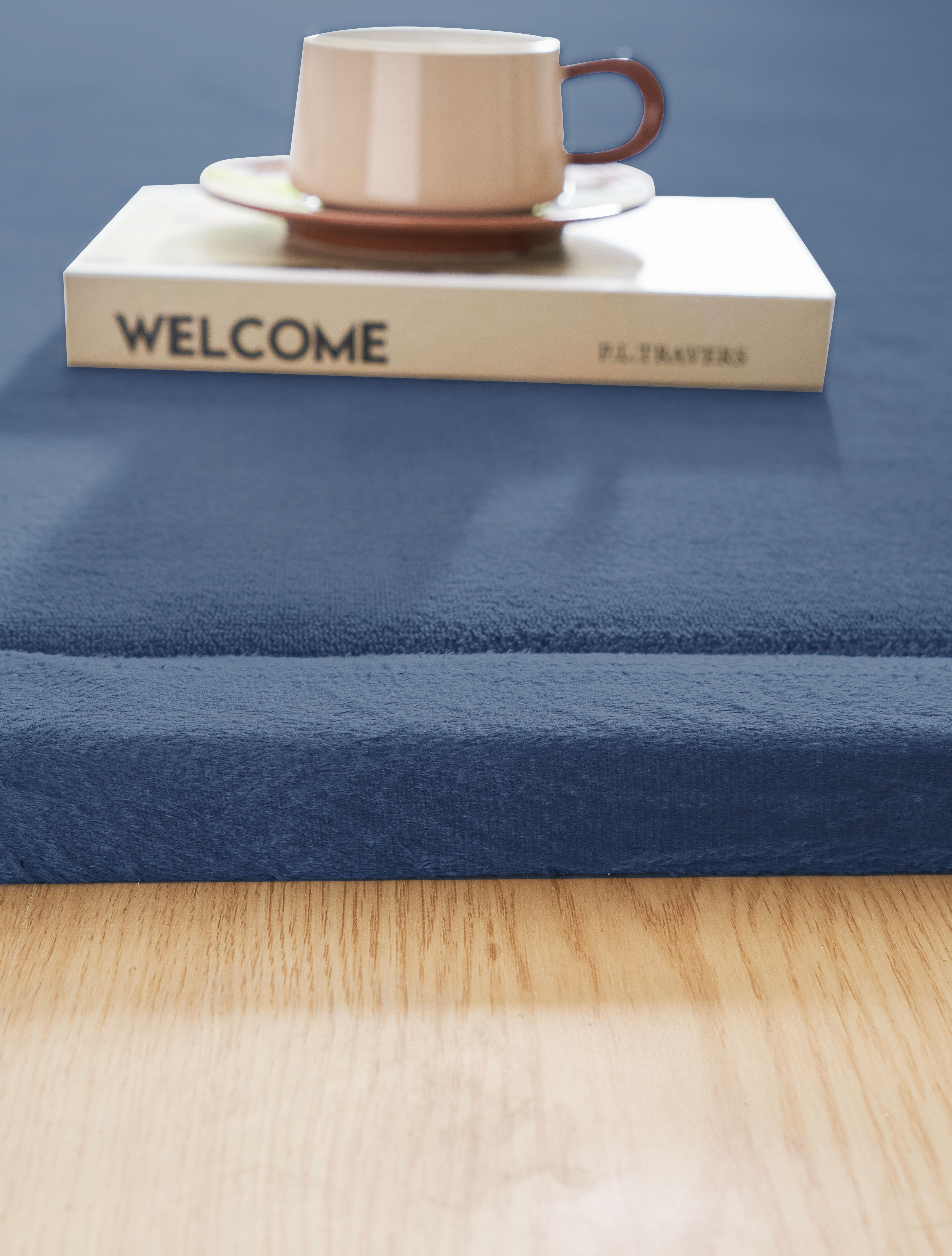 Planet Print Coral Pile Carpet with Non-Slip Backing on Reverse Side of Floor Mat， Large Solid Color Bedroom Rug Suitable for Living Room， Bedroom Yoga Mat ，Baby Crawling Mat