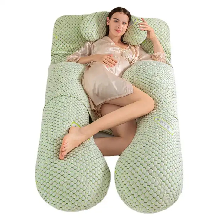 High-grade Pregnant Women Pillow Waist Side Sleeping Pillow Support Abdomen U-shaped Neck Side Lying Pillow Clamp Leg Sleeping