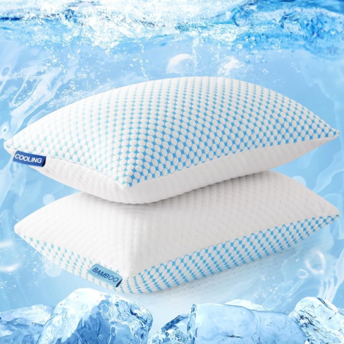 Cold ice silk knitted fabric broken memory cotton pillow Slow rebound memory particle broken sponge pillow